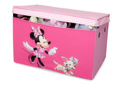 Delta Children Minnie Mouse Fabric Toy Box, Right View with Props a2a