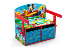 Delta Children Mickey Mouse 3-in-1 Storage Bench and Desk Right View Closed a2a
